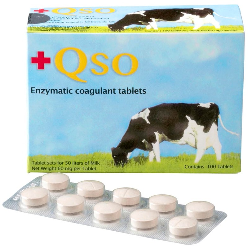 +QSO Vegetable Rennet Tablets, Strip of 10