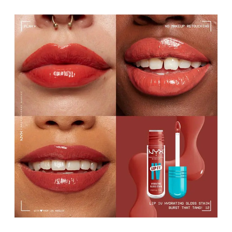 NYX Professional Makeup Lip IV Hydrating Lip Gloss Burst That