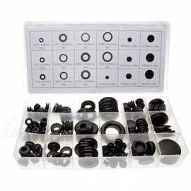 125 x Extensive Cable Management Rubber Grommets and Closed Plugs Body Plugs (in Storage Box/Assortment Box)