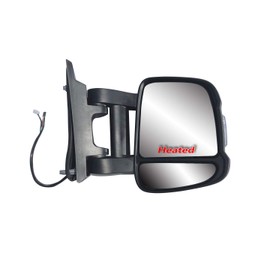 LONGLING Replacement Extension Long Arm Passenger Right Side Mirror Manual Folding Electric Heated Glass with Signal Light Fit RAM Promaster 1500 2500 3500 From 2014 to Onward