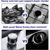 Eascookchef Gas Cooktop 12" Black Tempered Glass 2 Burners Built-in