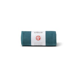 Manduka eQua Yoga Hand Towel - Quick Drying Microfiber, Lightweight, Yoga Accessories Easy for Travel, 16 Inch (40cm), Sage Solid