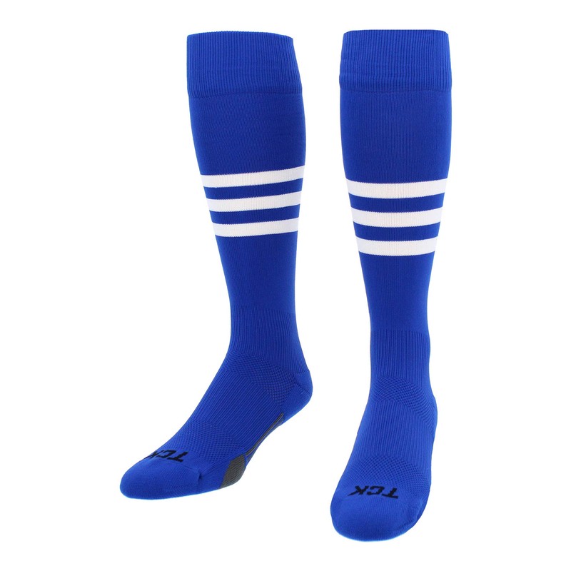 TCK Performance Baseball/Softball Socks (Royal/White, X-Large)