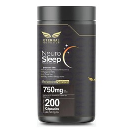 Complejo Relajante Para El Sueno, 200 Capsulas, Bisglicinato De Magnesio, L-Teanina, Apigenina, Sin Melatonina, 750 mg, Sueno Profundo, Relajacion