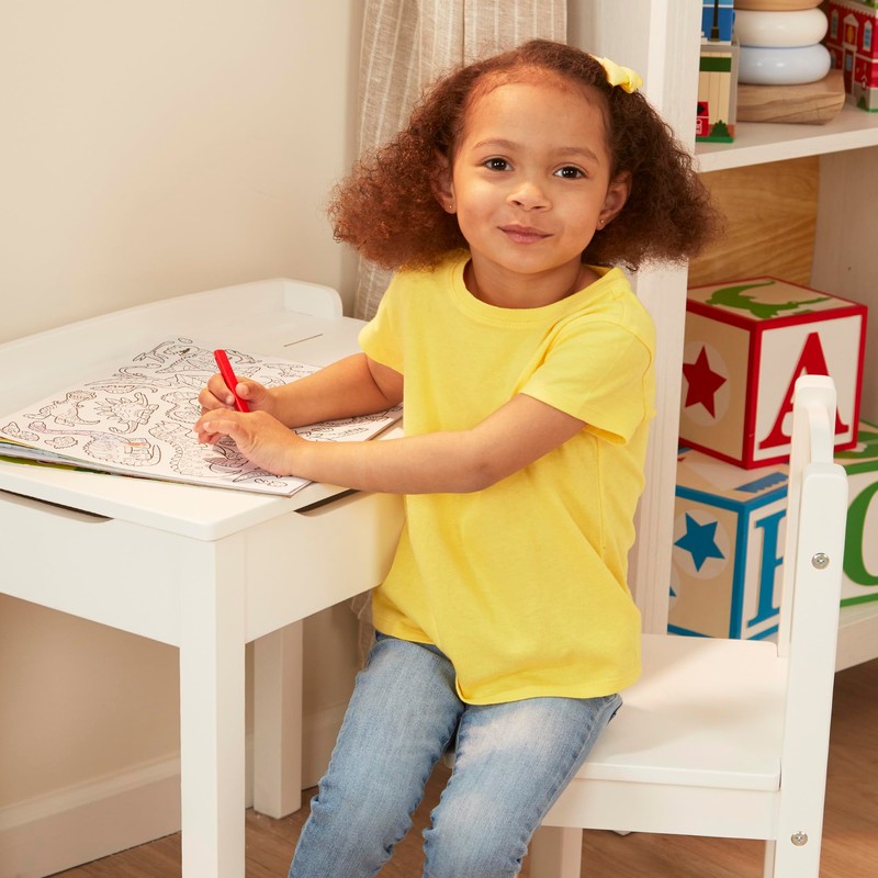 Melissa & Doug Wooden Child's Lift-Top Desk & Chair -