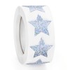 500 PCS Holographic Sparkly Silver Star Stickers, 1 inch Self