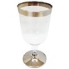 Nextline C-011 Plastic Silver Cups Plastic Wine Cups 220cc (Pack