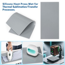 LETORIA 3PCS Silicone Heat Press Pad 1/8"x4"x8" Heat Press Cover Mat Heat Resistant to 536°F for Hat HTV Transfer Vinyl Ironing DIY Small Business Home Use