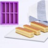 Palksky (2 Pcs 8 Cavity Large Rectangle Granola Bar Silicone