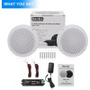 Herdio 4Inch 160W Marine Boat Car Ceiling Speaker Waterproof Bluetooth