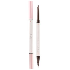 SKYVII Dual Core Eyeliner Waterproof Pencil Eyeliner [Pencil and Liquid 2-in-1] UNYOKE Pop Cosmetics High Density Double Line Expert Shadow Gray Double Sided Intensive Application Liquid Eyeliner Tear