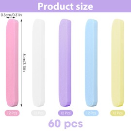 60 Pcs Facial Sponges, Compressed Face Cleansing Sponge Cellulose Face Sponge for Women Exfoliating Massage Makeup Removal (Multicolour)