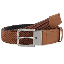 SANSTHS Reversible Braided Belt for Men and Women, Elastic Stretch Woven Golf Belts for Men, Casual Jeans Sports Work 1 3/8"