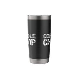 Cornhole Championship Winner Gift Distressed Cornhole Champ Stainless Steel Insulated Tumbler