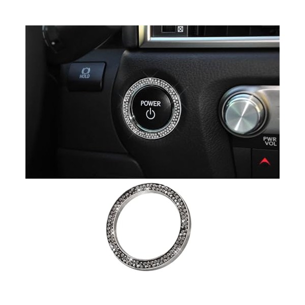 RGOAANC RGOAANC Crystal Rhinestone Car Engine Start Stop Decoration Ring,