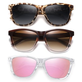 DANAMY Sunglasses Womens Polarized Sunglasses for Women Trendy Designer Mirrored UV400 Protection Sun Glasses