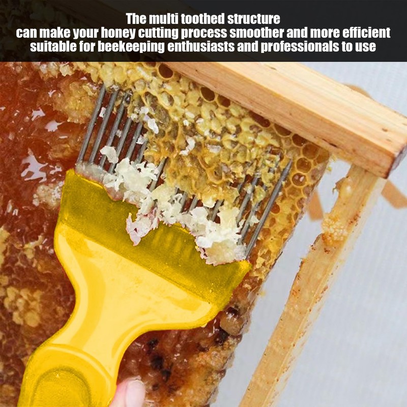 2 Pieces Honey Cutting Fork, Straight Needle, Curved Needle, Honey