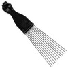 Afro Fan Pick w/ Black Fist - Metal African American