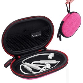 Smatree Headphone Hard Case Compatible with BeatsX, Beats Flex, Powerbeats2, Powerbeats3 Earphones,Sports Headphones (Pink)
