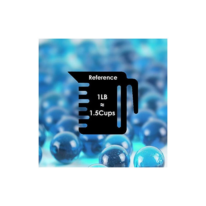 CYS EXCEL Light Blue Glass Gemstone Vase Filler (3 LBS)