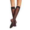 Wolford Women's Satin Touch 20 Knee-Highs Tights, 20 DEN, Black,