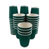 Heyiwell 50 PC Paper Coffee Cups,8 OZ Green Insulated Ripple