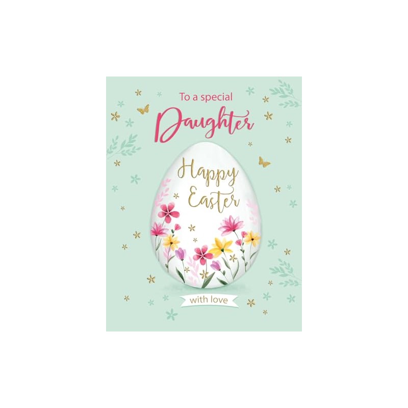 Easter Card, Happy Easter to a Special Daughter Floral -