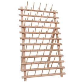 Threadart 66 Large Spool Cone Wood Thread Rack | Made of Hardwood, Sturdy, Freestanding or Wall Mount | Perfect for Large King Size Cones | For Sewing, Embroidery, Quilting, & Specialty Thread Storage