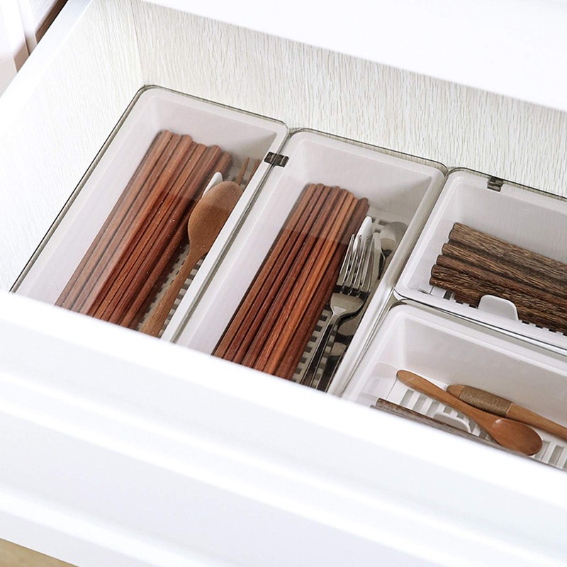 JMYDecor Food Storage Box Cutlery Utensil Storage Box with Lid