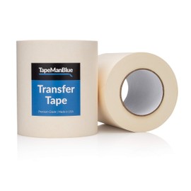Transfer Tape for Vinyl, 6 inch x 300 feet, Paper with Medium-High Tack Layflat Adhesive. American-Made Application Tape for Craft Cutters and Sign Makers