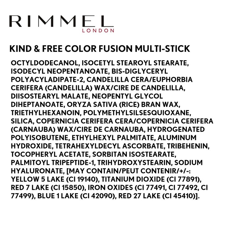 Rimmel Kind & Free Multi-Stick, For Cheeks and Lips, Hydrating,