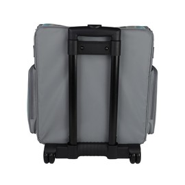 Everything Mary Rolling Craft Bag, Grey Stripes - Papercraft Tote with Wheels for Scrapbook & Art Storage - Organizer Case for IRIS Boxes, Supplies & Accessories - for Teachers & Medical