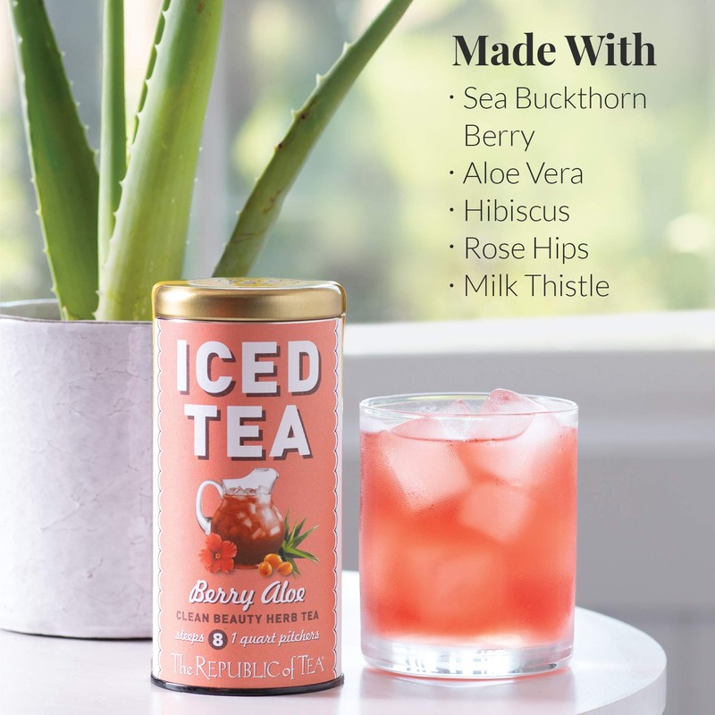 The Republic of Tea Beautifying Botanicals® Berry Aloe Herbal Iced