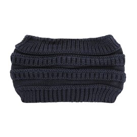 axy Women's Knitted Hair Band, Winter Headband, Knitted Hair Bands, HBW4 (Navy Blue)