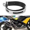 Akozon Exhaust Clamp Exhaust Pipe Clamp Fixed Ring Universal Stainless