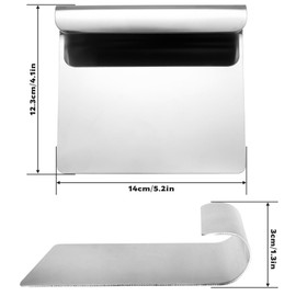 Dough Scraper Cutter, Metal Bench Scraper for Baking Accessories, Stainless Steel Pasta Scraper Pastry Scraper, Dough Cutter Food Scrappers for Kitchen Pizza Bread Pastry Cutters