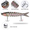 Matymats 6Pcs Pike Fishing Lures, 8 Segmented Multi Jointed, 5.3"