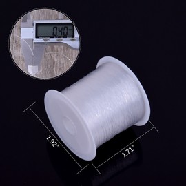 Hotgod 0.4 mm Clear Nylon Wire Non-Stretchy Beading Threads for Beading Jewellery Bracelets and Crafts, About 50 Meters Each(4 Pcs)