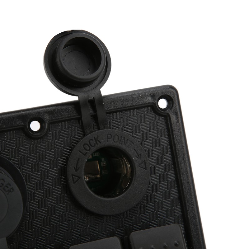 4 Gang Rocker Switch Panel LED Waterproof Dual USB Charging