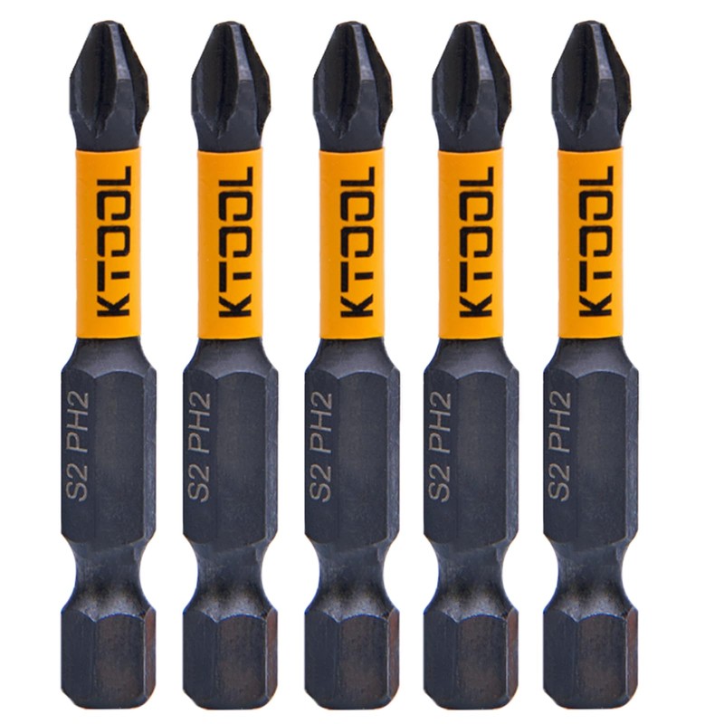 KTOOL Impact Driver Bit Set 5 Pack 2 Inch Phillips