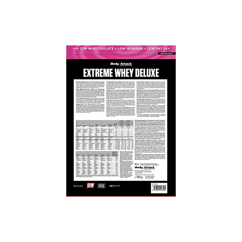 Body Attack Extreme Whey Deluxe 23640 900 g