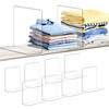 OKPOW Shelf Dividers for Closet Organization: 8 Pack Durable Clear
