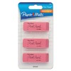 Paper Mate 70502 Pink Pearl Eraser, Medium, 3/Pack