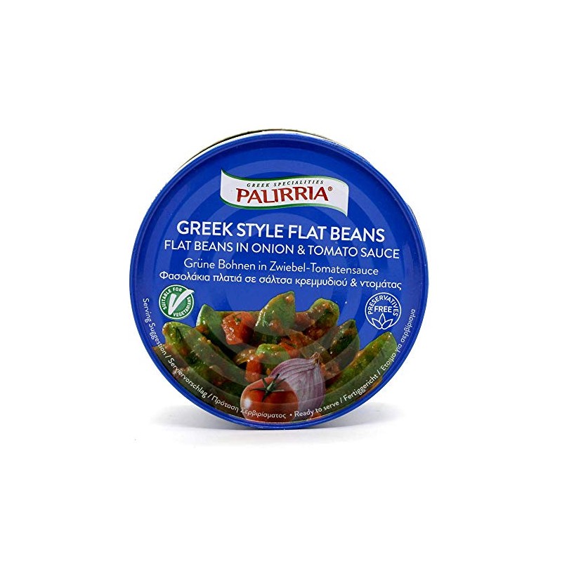 Palirria "Ready to Eat" Greek Style Flat Beans "Fasolakia" in