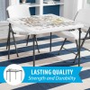 Lifetime 37-Inch Commercial Card Table 80783 White Granite Top Foldable