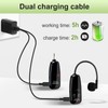 XIAOKOA Wireless Microphone Headset,UHF Dual Headset Microphone System,165FT Range Transmission