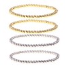 Juego de 4 pulseras elásticas de cuentas de cobre para