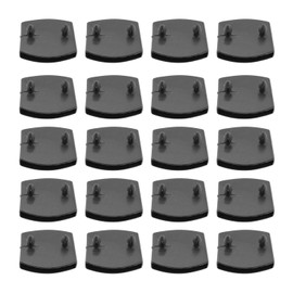 RLECS 20PCS Black Bedpan Centre Cap 55x40mm Bed Slat Double Pass Plastic Casing Plugs Suitable for Metal Bed Leather Bed Wooden Bed Sofa Bed