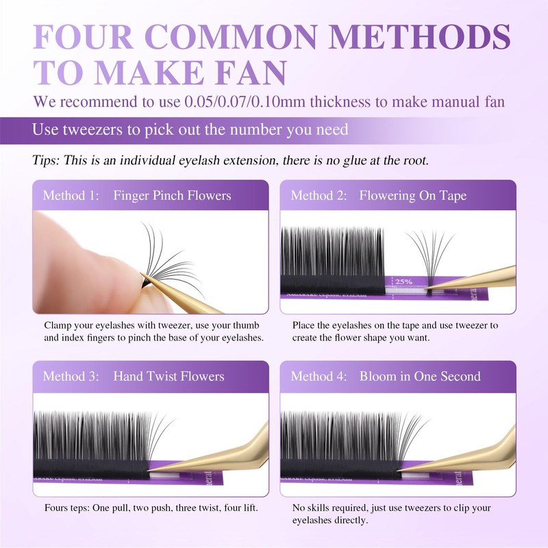 NAGARAKU Individual Eyelashes, 5th Generation Eyelash Material, 1 to 1