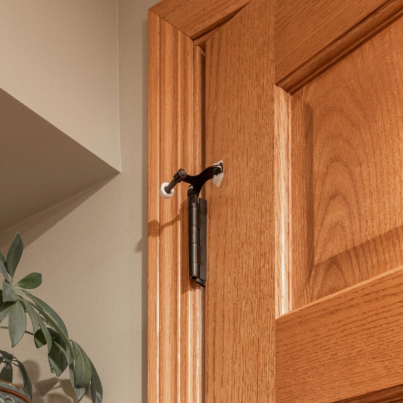 Hollow Core Hinge Pin Door Stop Wall Protector with Rubber